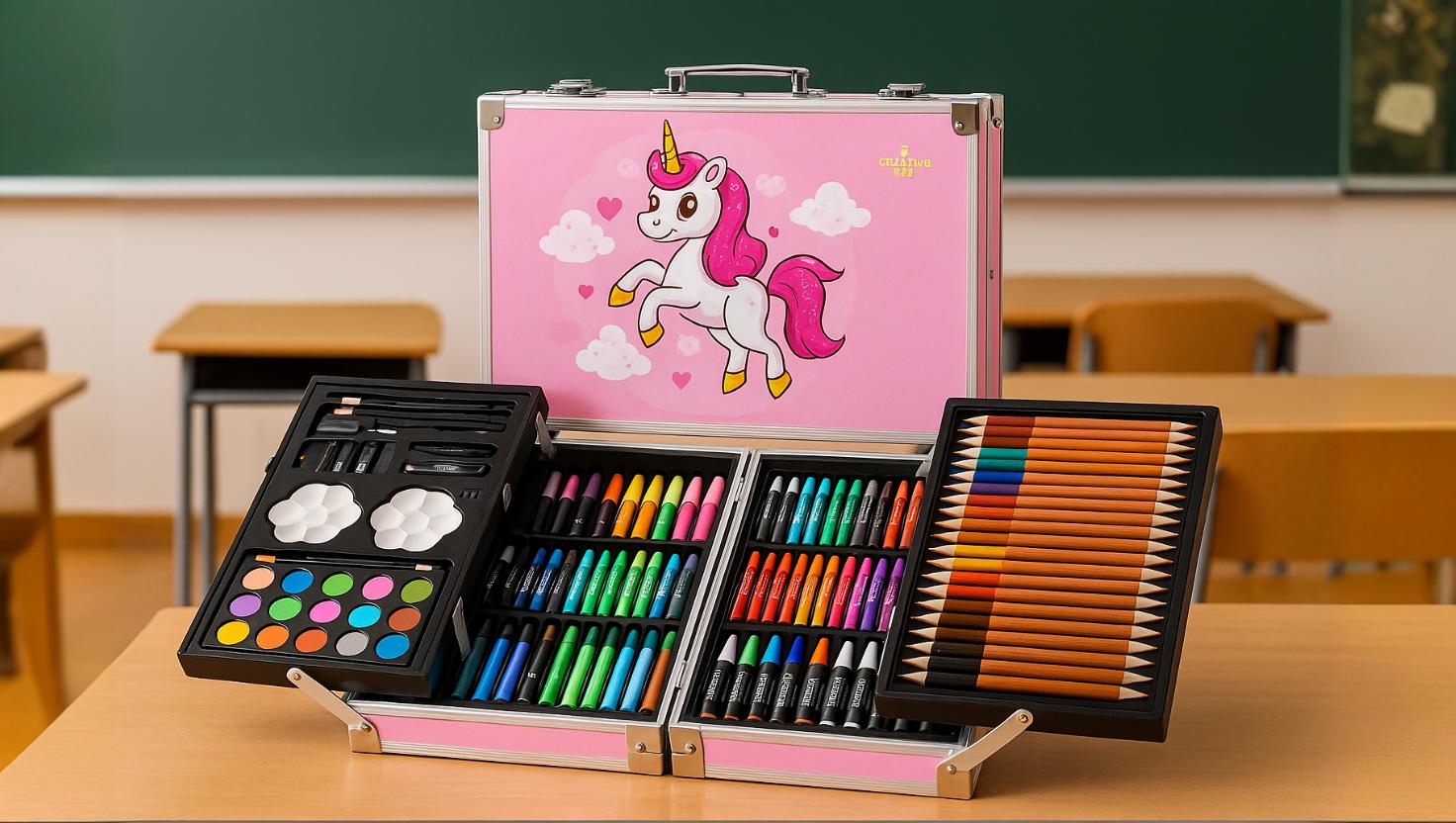 Savršen umetnički set za početak škole: Kofer sa bojicama koji deca obožavaju