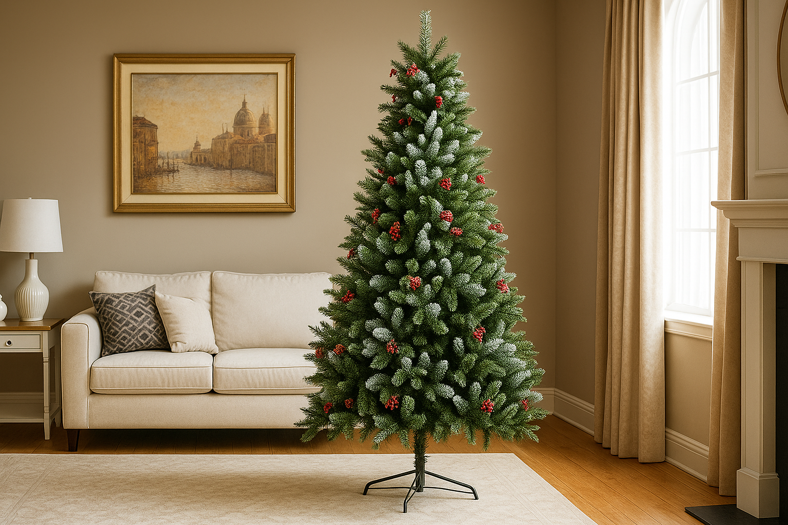 Snežna jelka sa bobicama – kako da vaš dom izgleda kao iz bajke