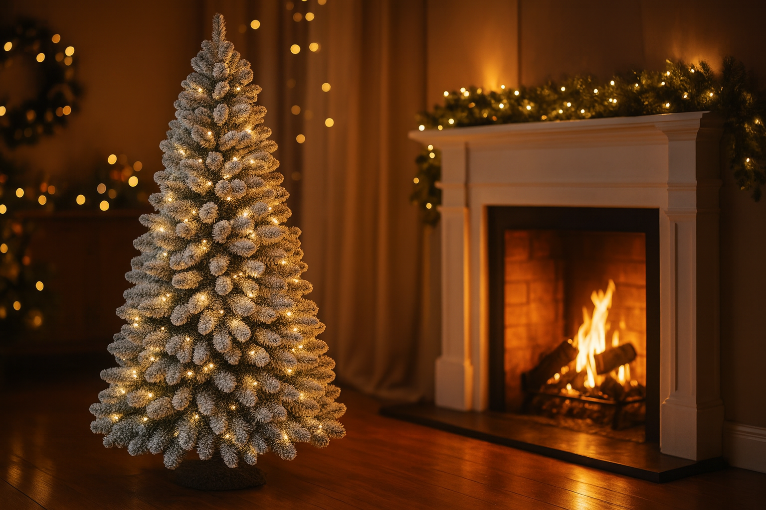 Zimska idila u dnevnoj sobi: spoj topline, svetla i porodične ljubavi oko jelke