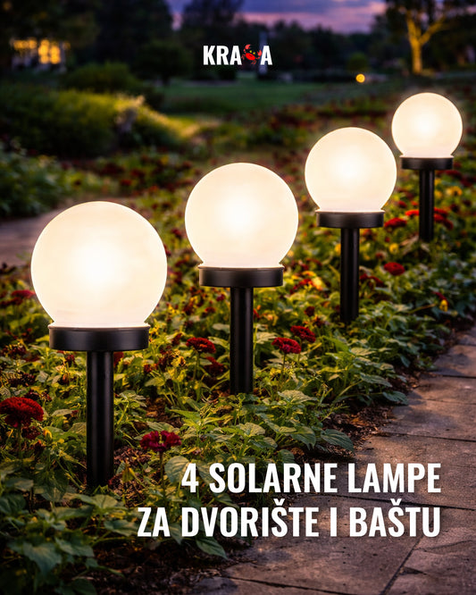 4 Solarne lampe za dvorište i baštu