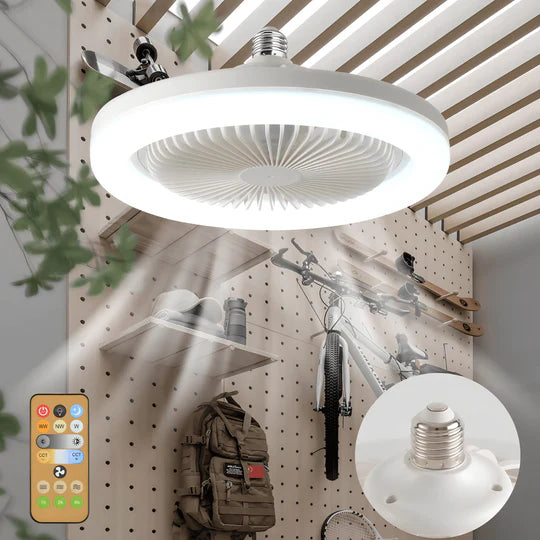 Luster ventilator, Plafonski ventilator sa lampom