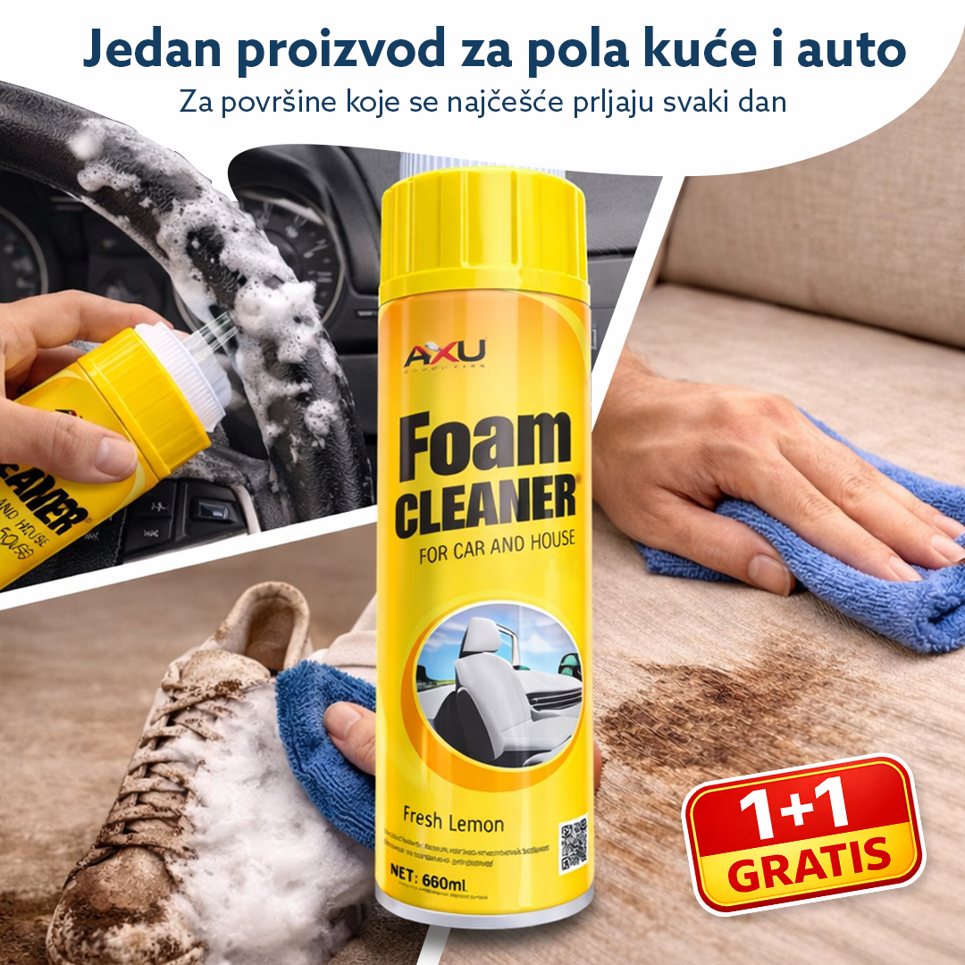 Višenamenska aktivna pena za čišćenje svih površina, 1+1 Gratis, 2x650ml, Foam Cleaner