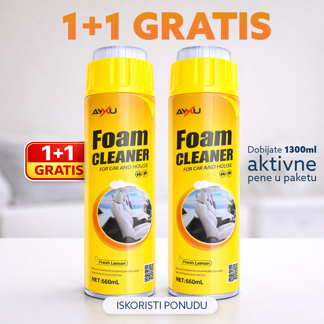 Višenamenska aktivna pena za čišćenje svih površina, 1+1 Gratis, 2x650ml, Foam Cleaner