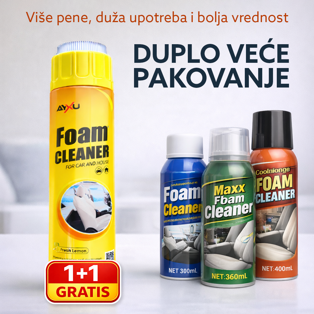 Višenamenska aktivna pena za čišćenje svih površina, 1+1 Gratis, 2x650ml, Foam Cleaner