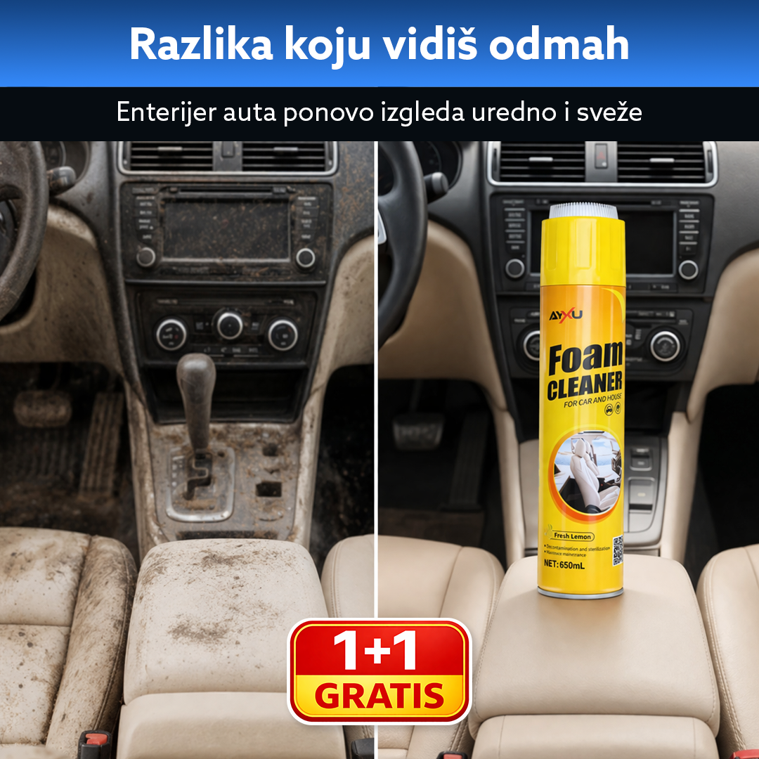 Višenamenska aktivna pena za čišćenje svih površina, 1+1 Gratis, 2x650ml, Foam Cleaner