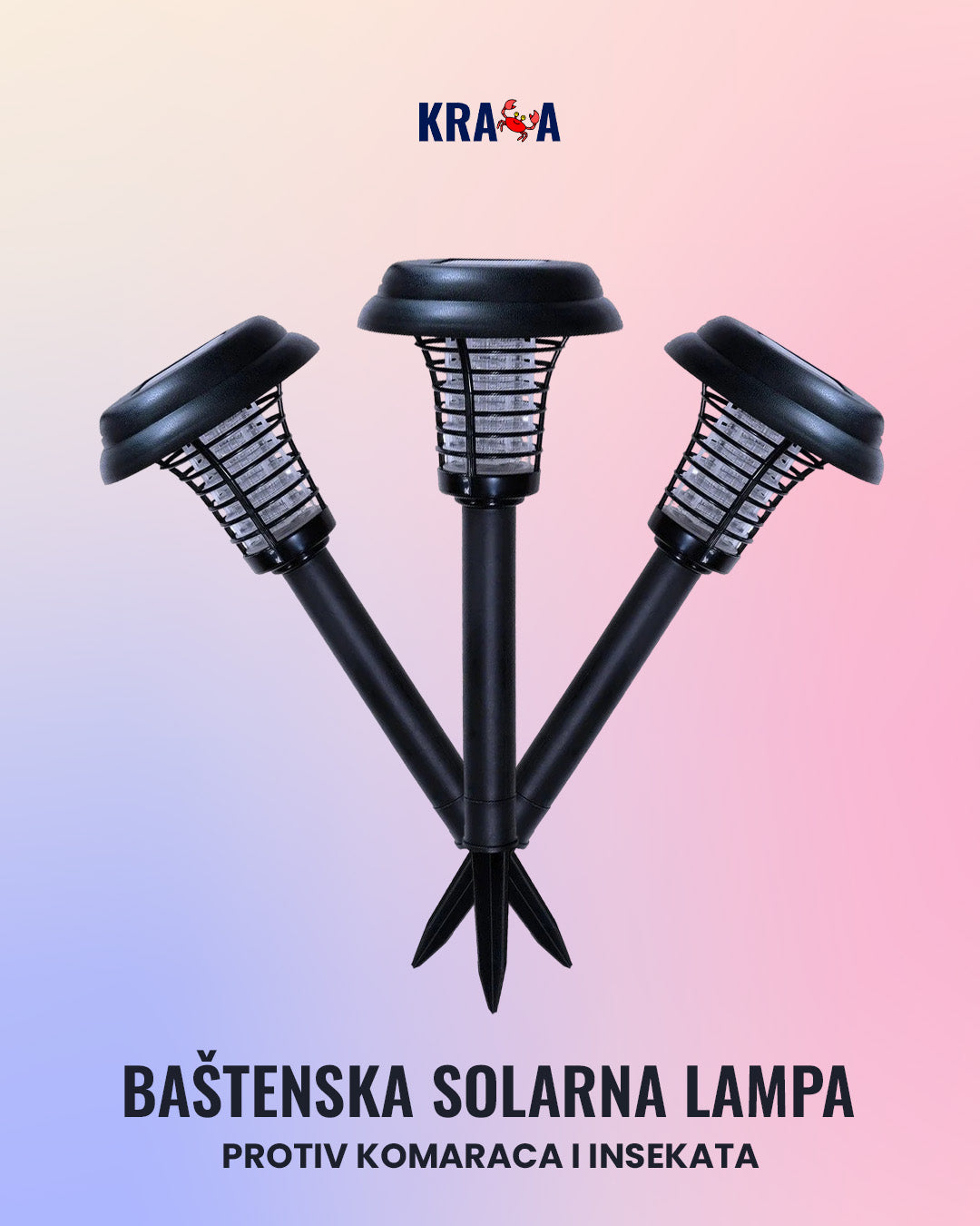 Baštenska solarna lampa protiv komaraca i insekata