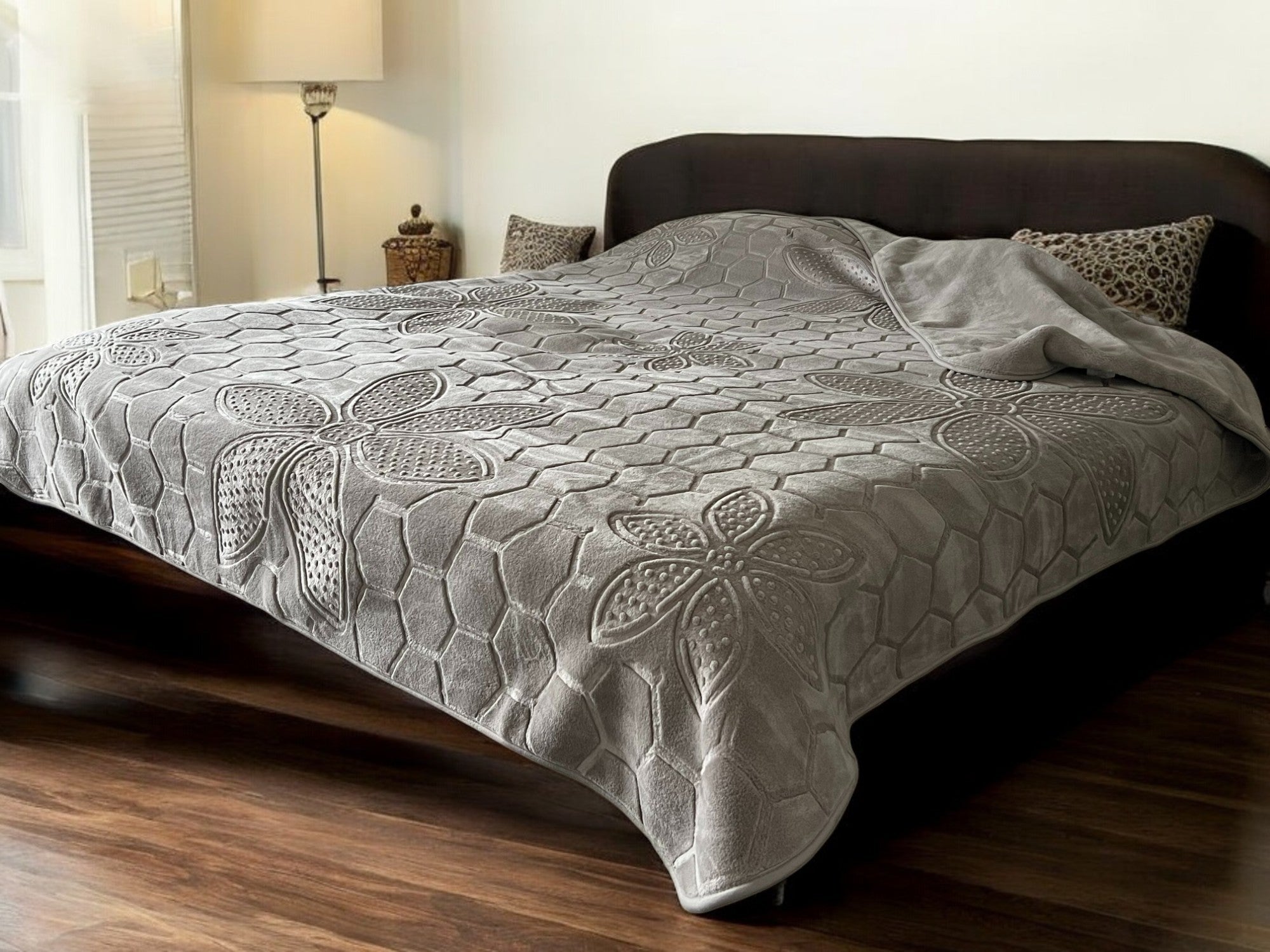 Ćebe Merinos 220x240cm D7 Lotos Siva boja