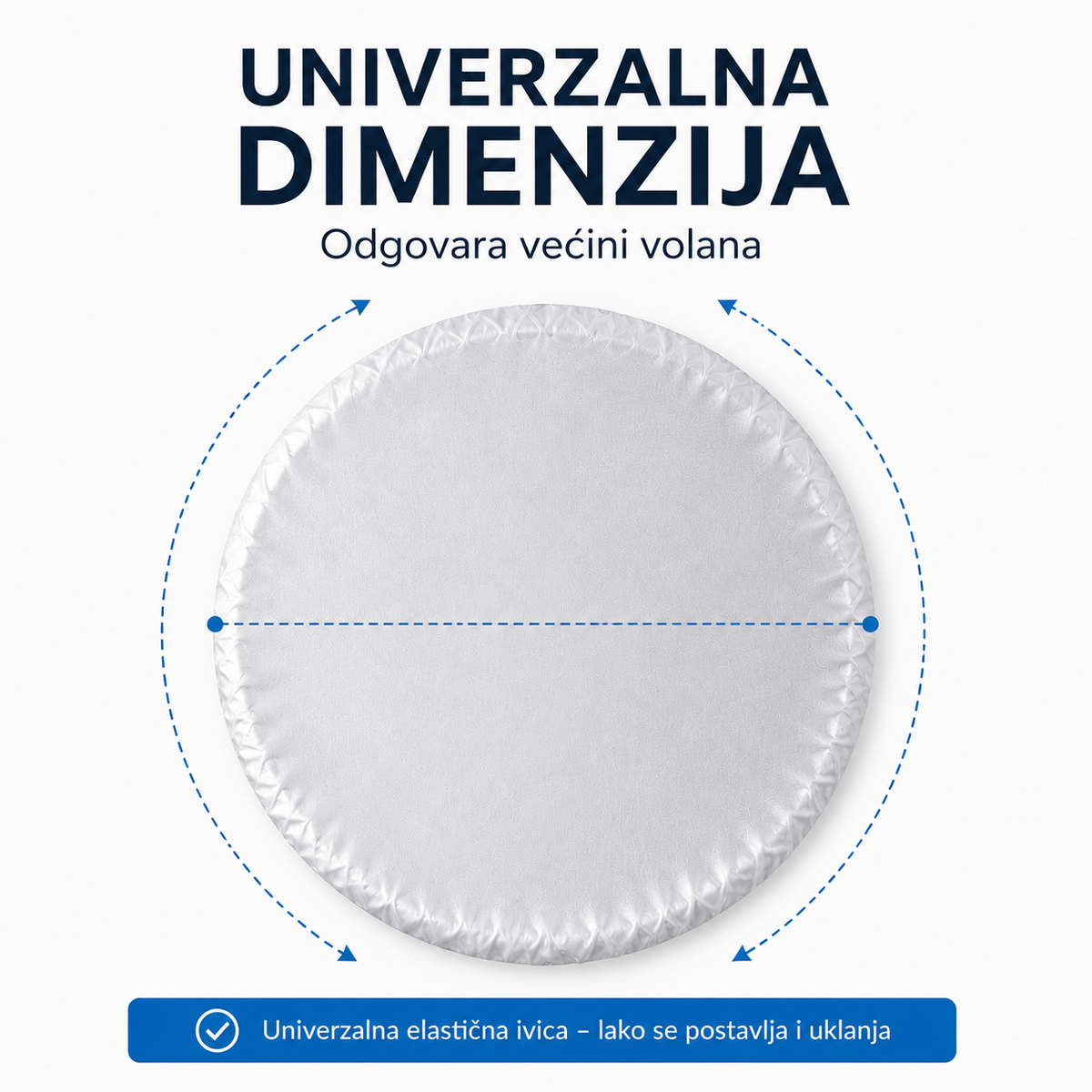 PVC zaštita za volan od sunca, Premium kvalitet, Univerzalna dimenzija