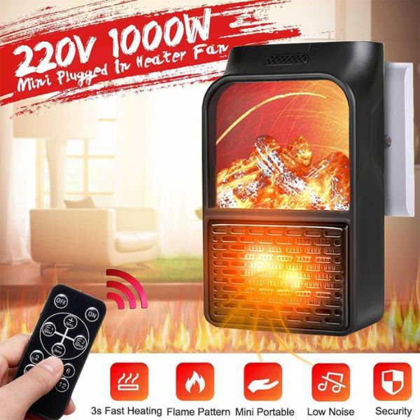 Flame Heater - Ručna grejalica sa efektom plamena sa daljinskim 1000W