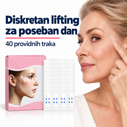Nevidljive trake za trenutni lifting lica - zategnuta vilica i vrat za 60 sekundi, 40 kom