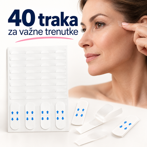 Nevidljive trake za trenutni lifting lica - zategnuta vilica i vrat za 60 sekundi, 40 kom