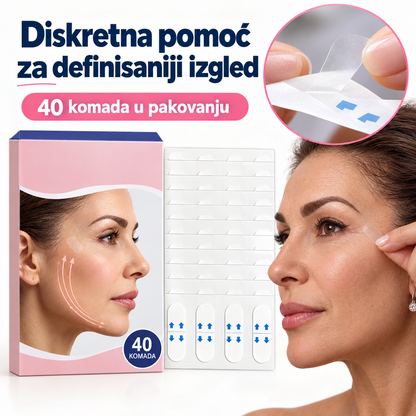Nevidljive trake za trenutni lifting lica - zategnuta vilica i vrat za 60 sekundi, 40 kom