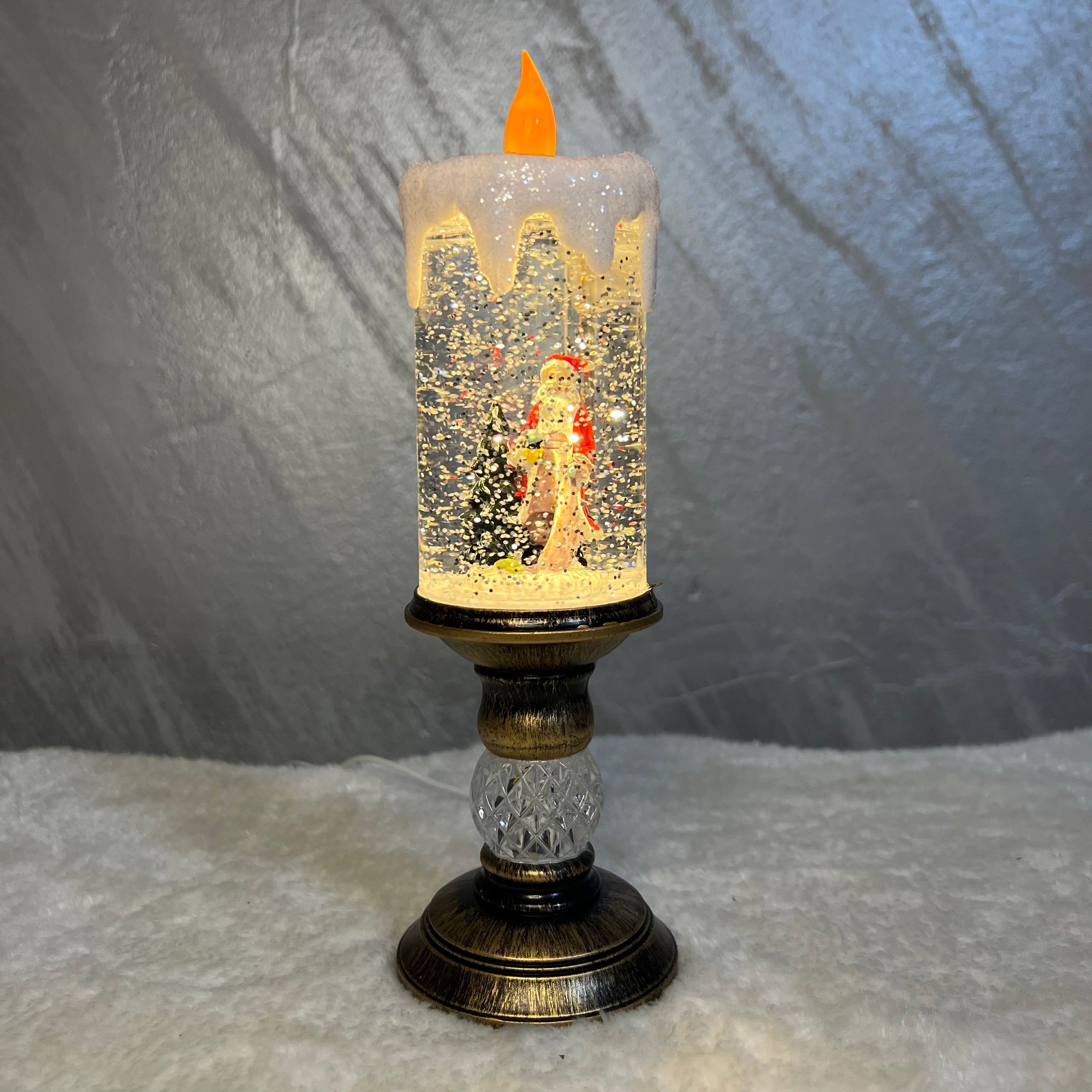 Interaktivna novogodišnja sveća deda mraz, mala, 22 cm