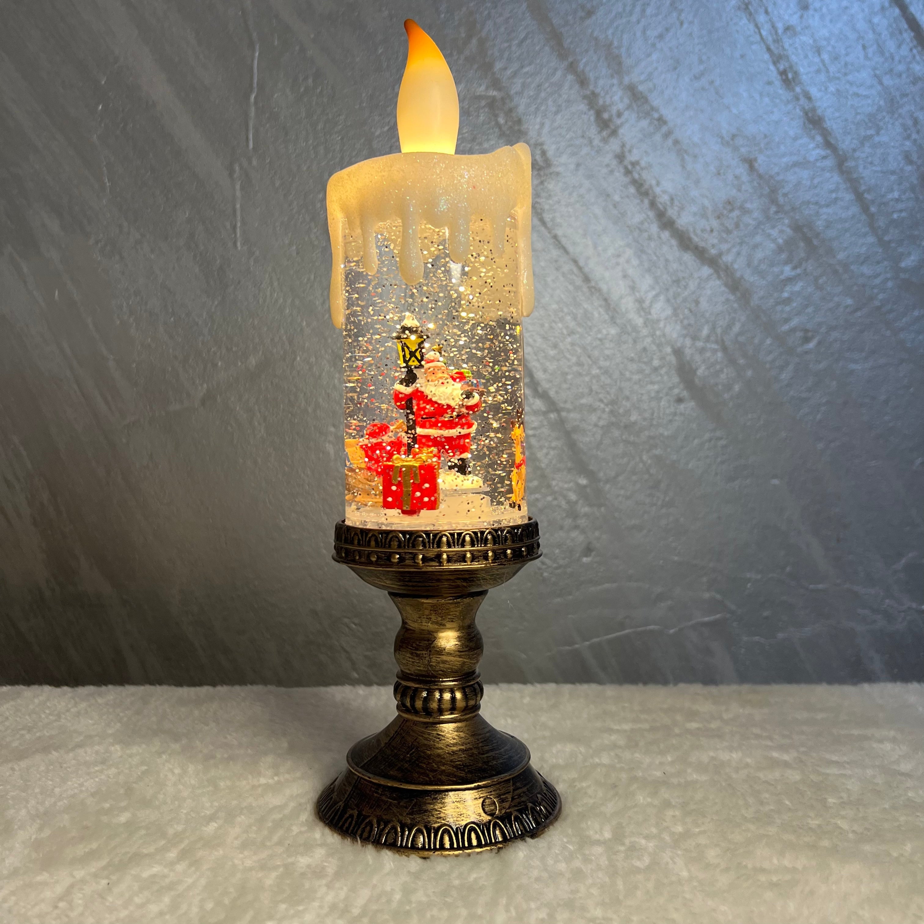 Interaktivna novogodišnja sveća deda mraz, velika, 33 cm