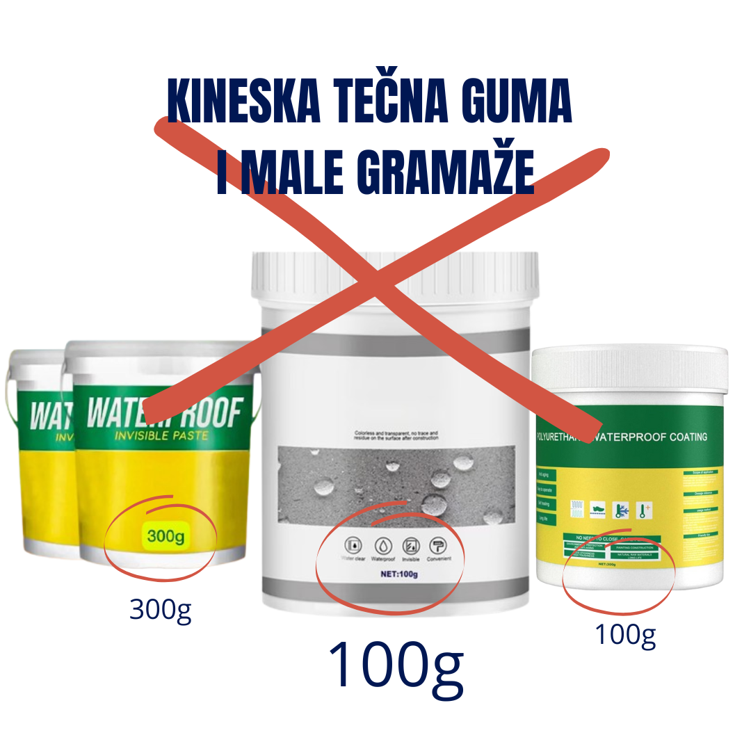Hydroxseal tečna guma, transparent (providna) i white (bela)