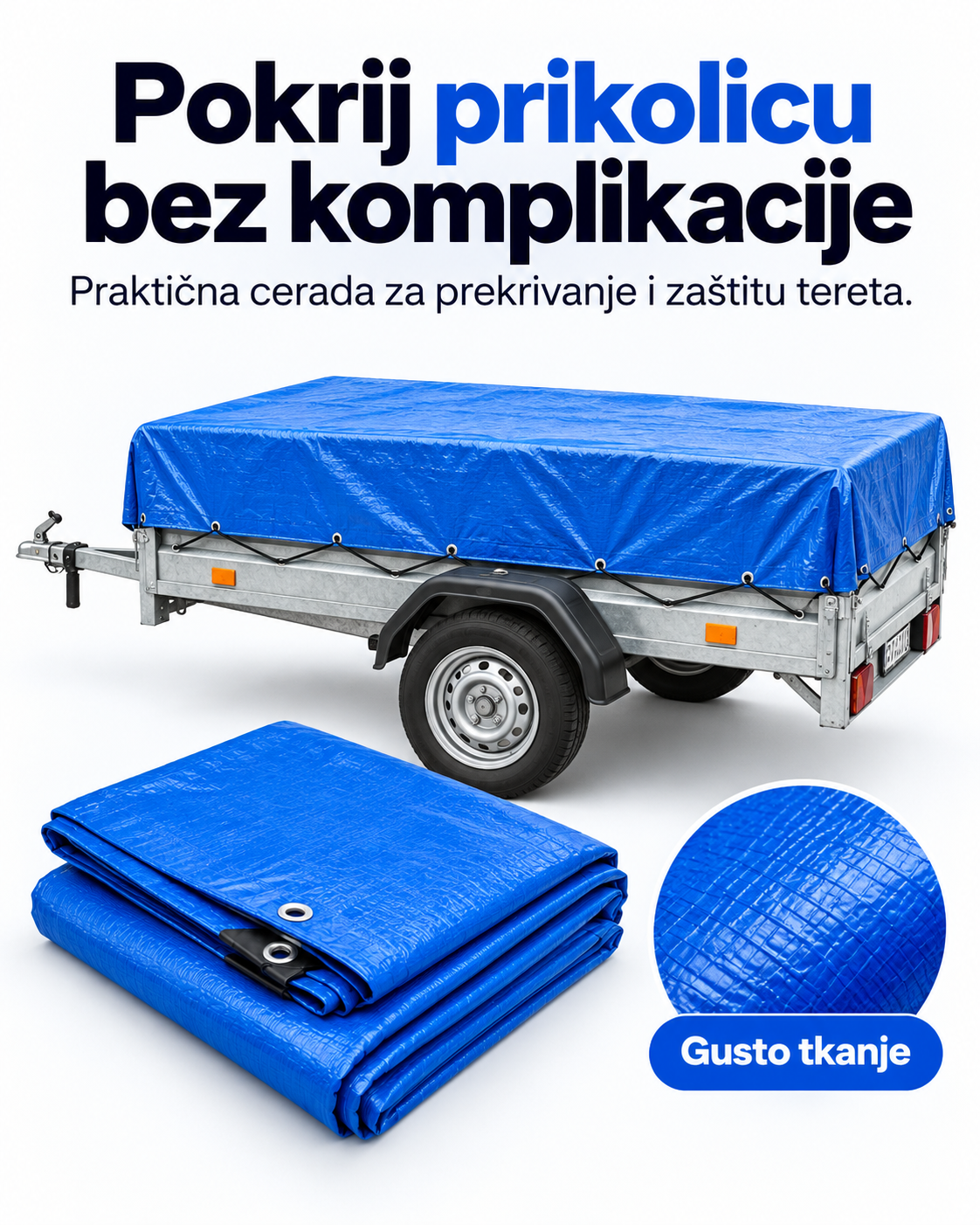 Cerade za prekrivanja i zaštitu predmeta, gusto tkanje