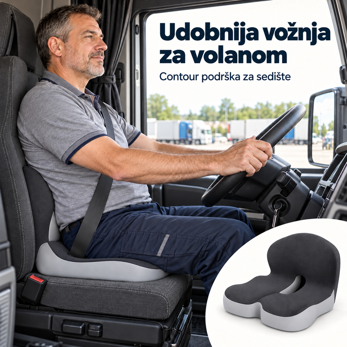 Contour Ergonomski jastuk za sedenje od memorijske pene