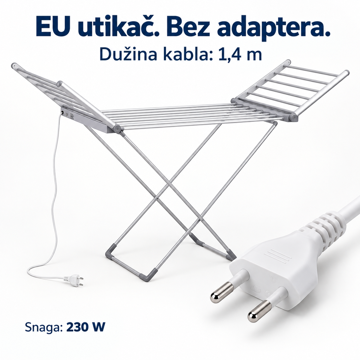 Električna sušilica za veš sa grejnim šipkama