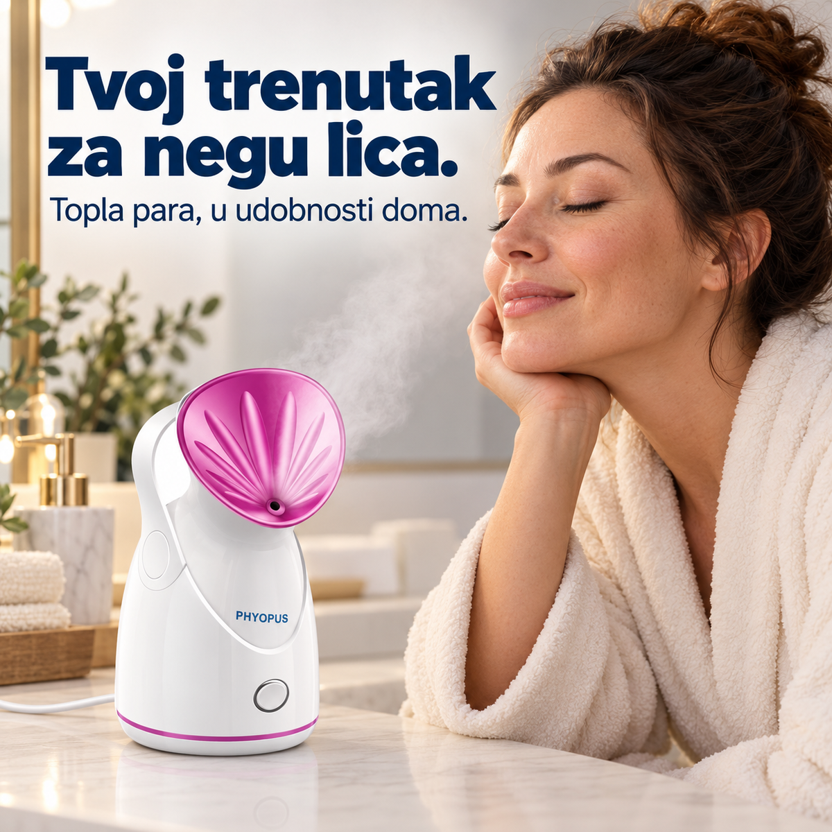 Aparat za parenje lica, Nano parni ovlaživač sa toplom parom