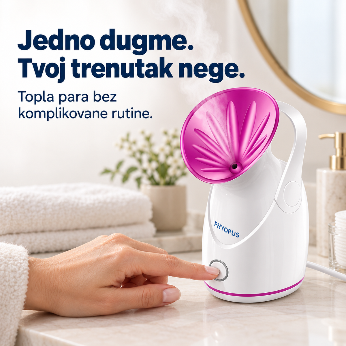 Aparat za parenje lica, Nano parni ovlaživač sa toplom parom