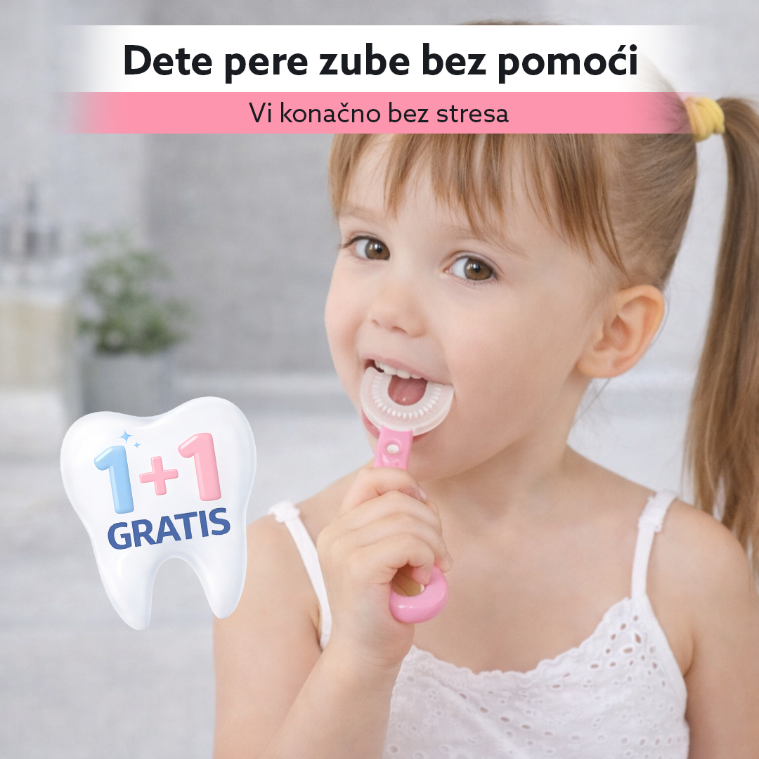 Kružna dečija četkica za zube, 1+1 GRATIS