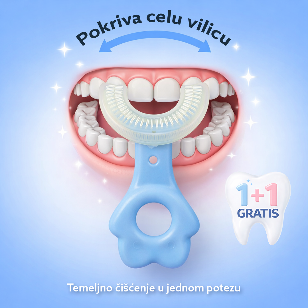 Kružna dečija četkica za zube, 1+1 GRATIS