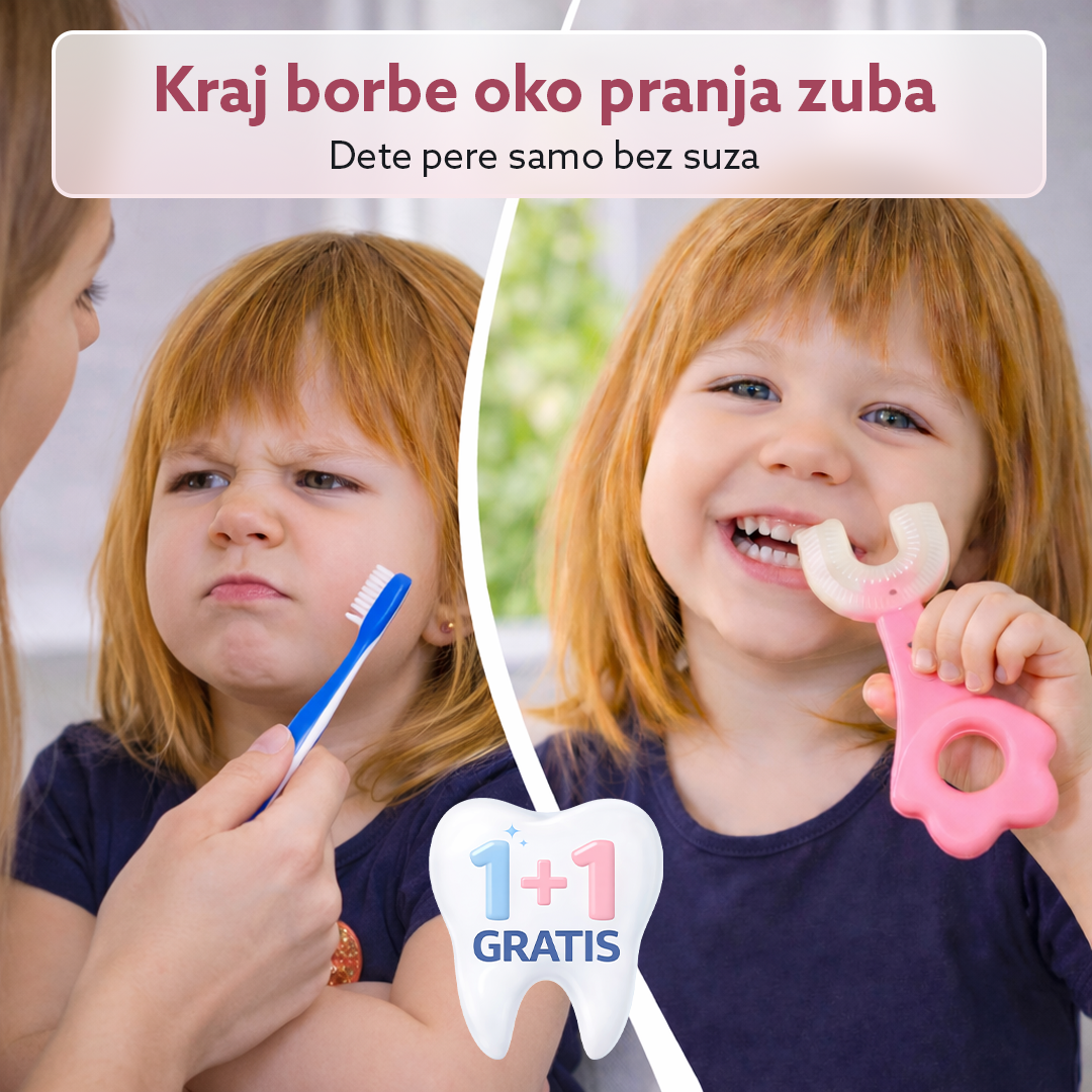 Kružna dečija četkica za zube, 1+1 GRATIS