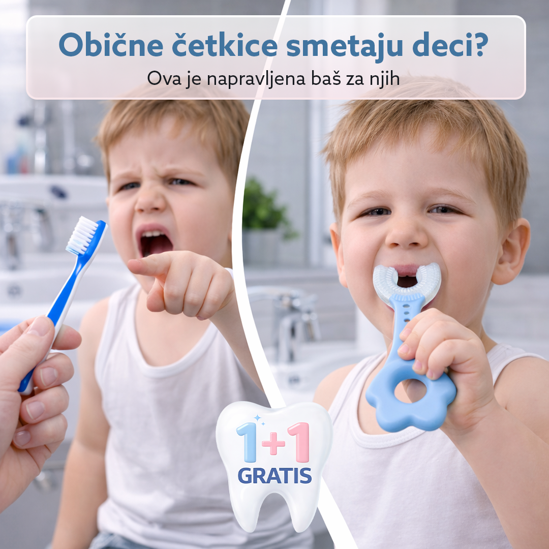 Kružna dečija četkica za zube, 1+1 GRATIS