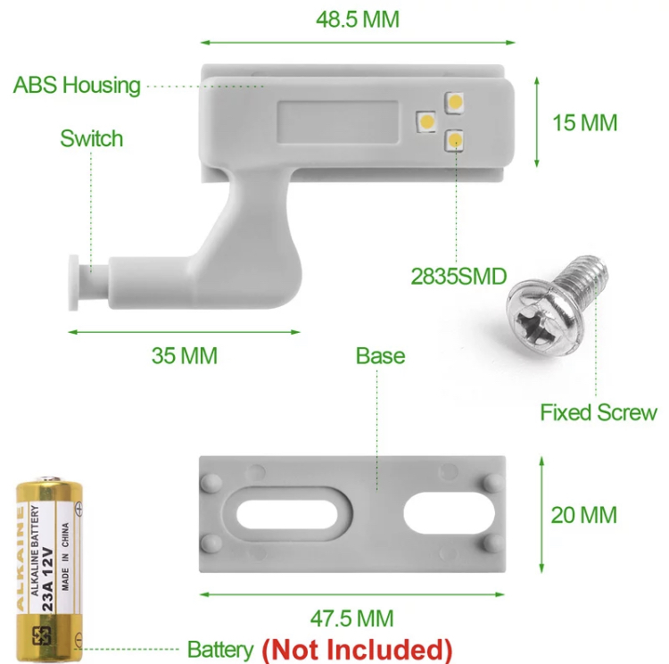 LED lampa-dodatak za šarku