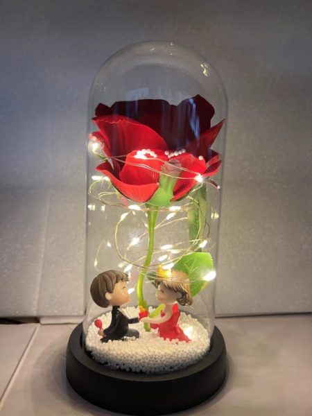 LED lampa ruža - ROMANTIKA