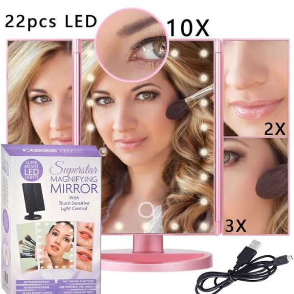 LED ogledalo - Superstar Magnifying Mirror