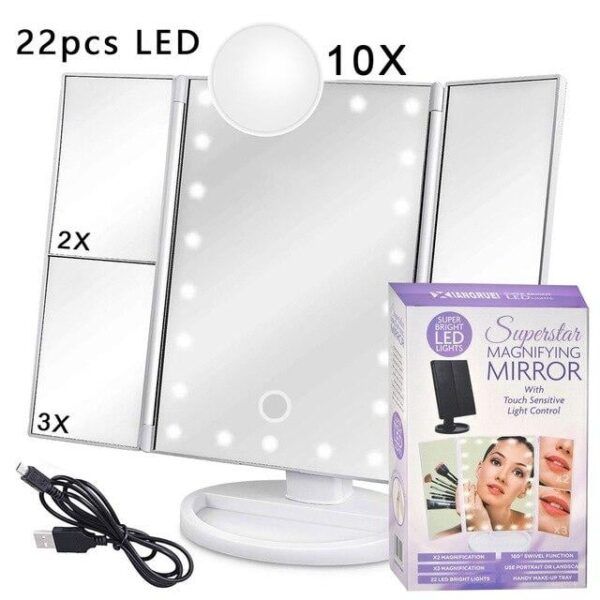 LED ogledalo - Superstar Magnifying Mirror
