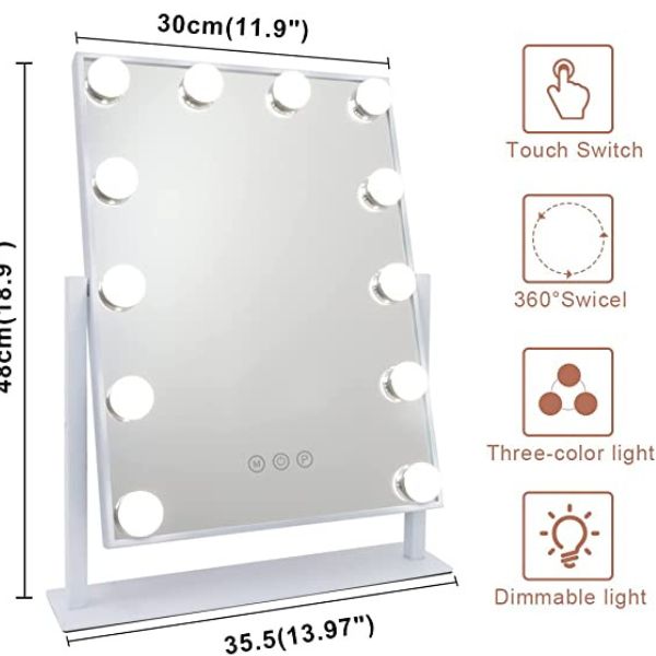 LED ogledalo za šminkanje sa 12LED sijalica