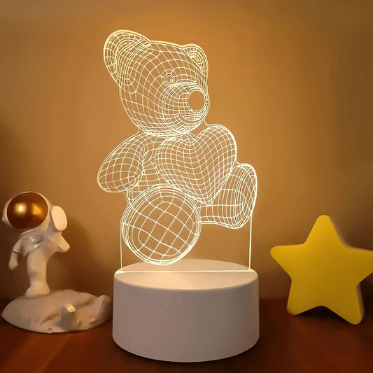Ljubavni 3D meda koji svetli, Svetleća 3D lampa meda
