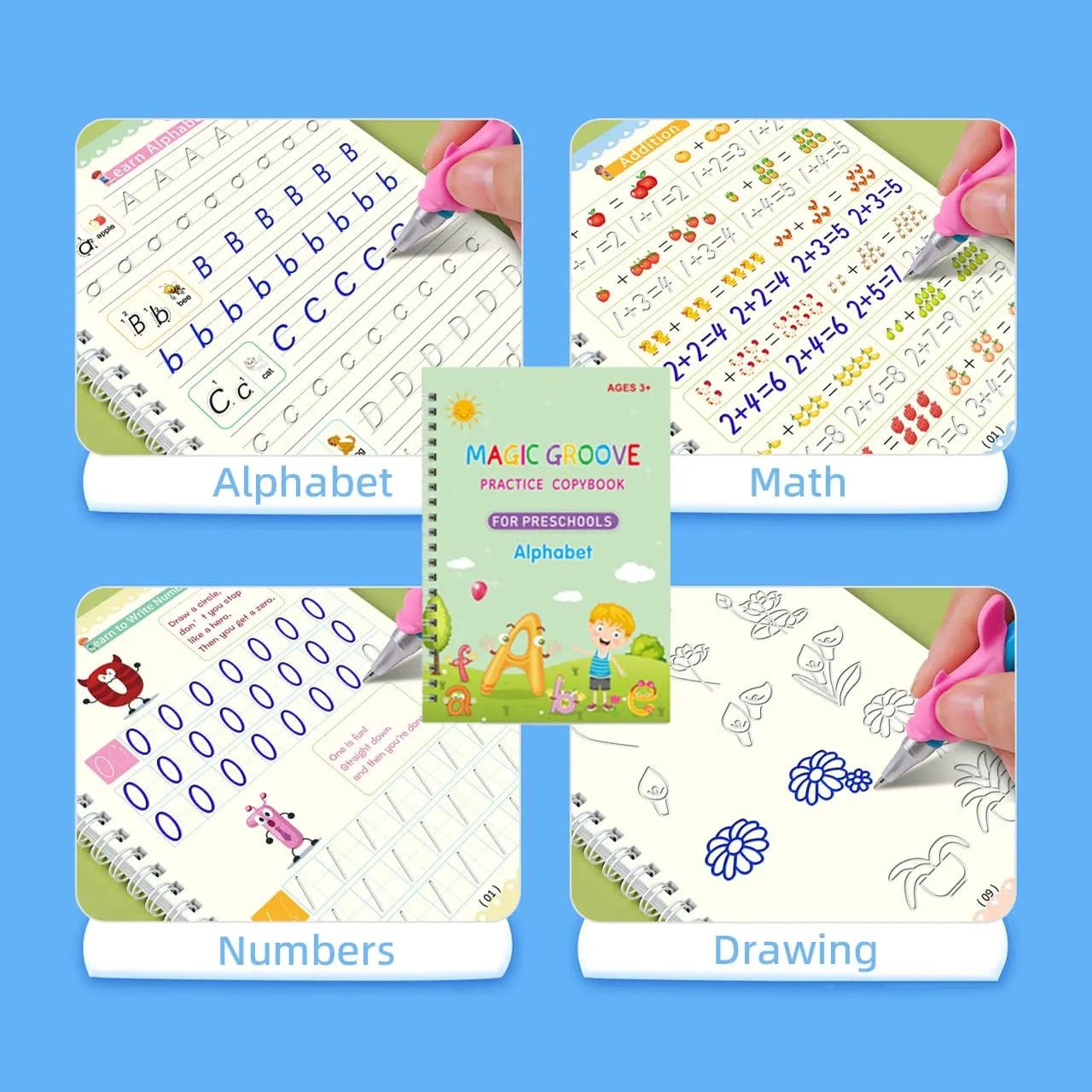 Magične vežbanke, Set od 4 magičnih vežbanki za decu