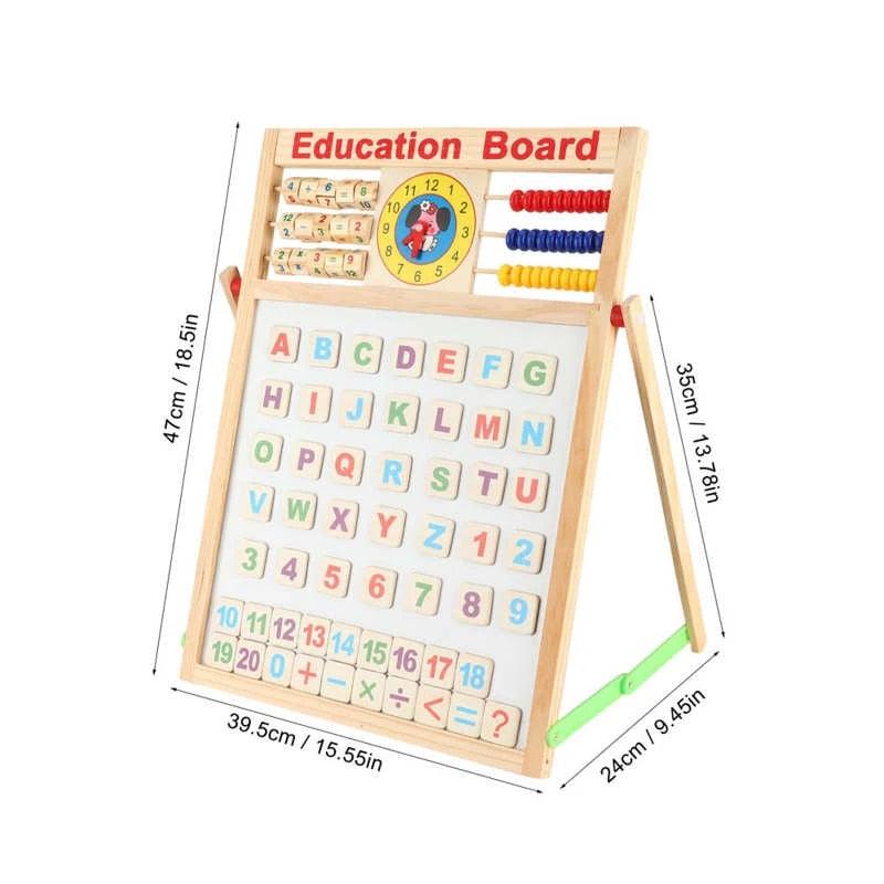 Magnetna i obična tabla sa slovima i brojevima za decu - Dečija tabla sa 2 lica