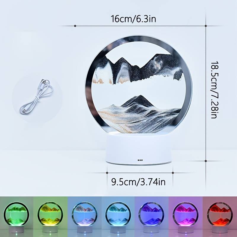 Pescana lampa, 3D Peščana LED lampa