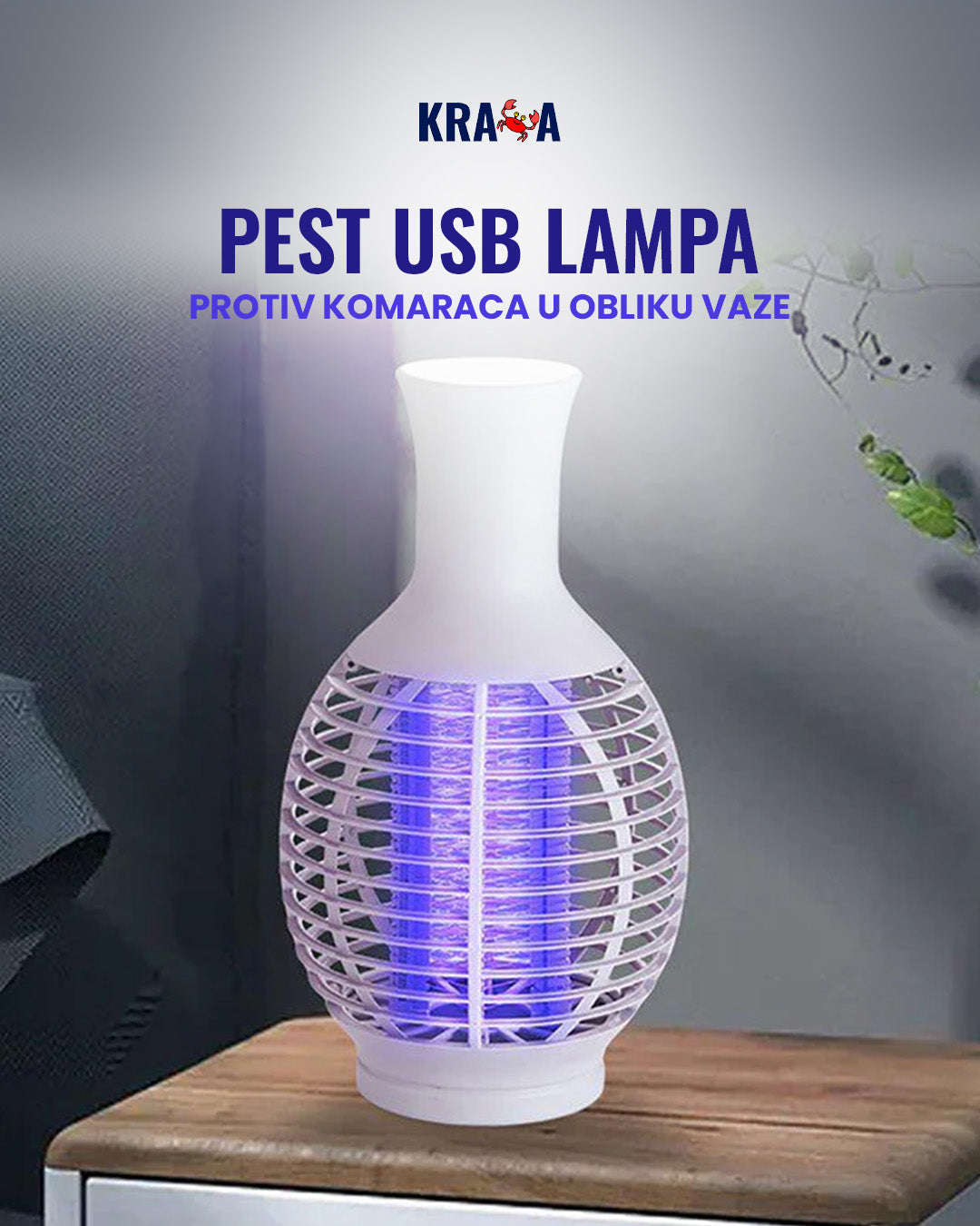 Pest USB lampa protiv komaraca u obliku vaze