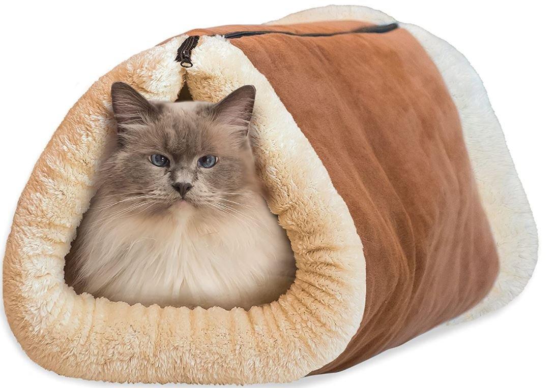 Plišani krevet-tunel za mačke