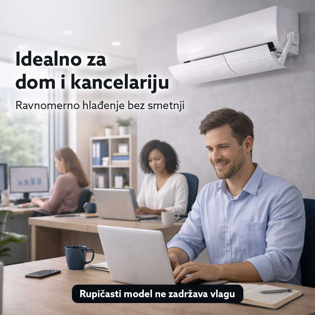 Usmerivač vazduha za klima uređaje, rupičasti model protiv kondenzacije