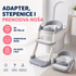 Dečiji 3u1 adapter za WC šolju – stepenice i prenosiva noša sa posudom