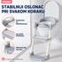 Dečiji 3u1 adapter za WC šolju – stepenice i prenosiva noša sa posudom