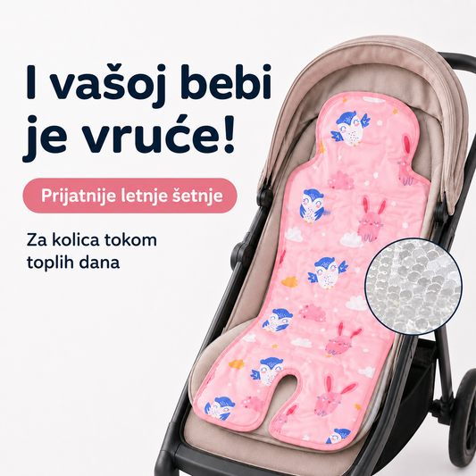 Letnja gel rashladna podloga za kolica i auto-sedište, rashladna podloga za bebe