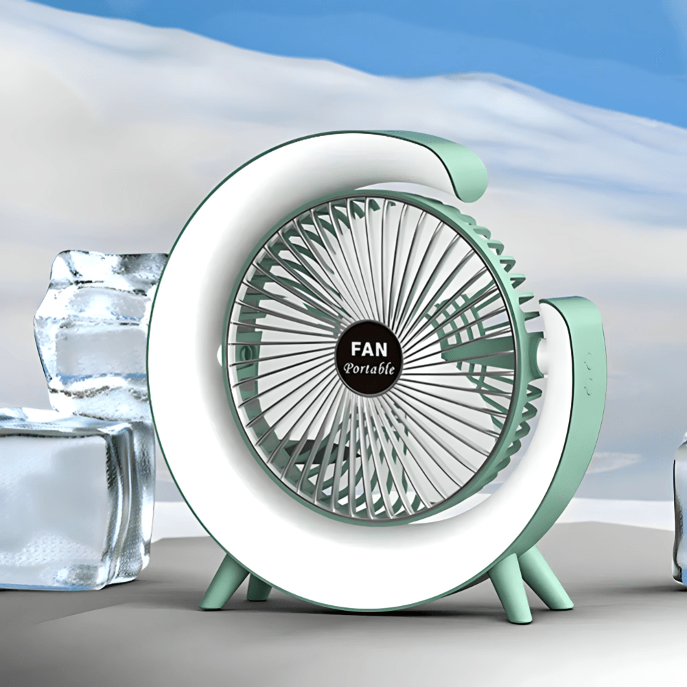 Mini stoni ventilator sa 3 brzine i LED svetlom