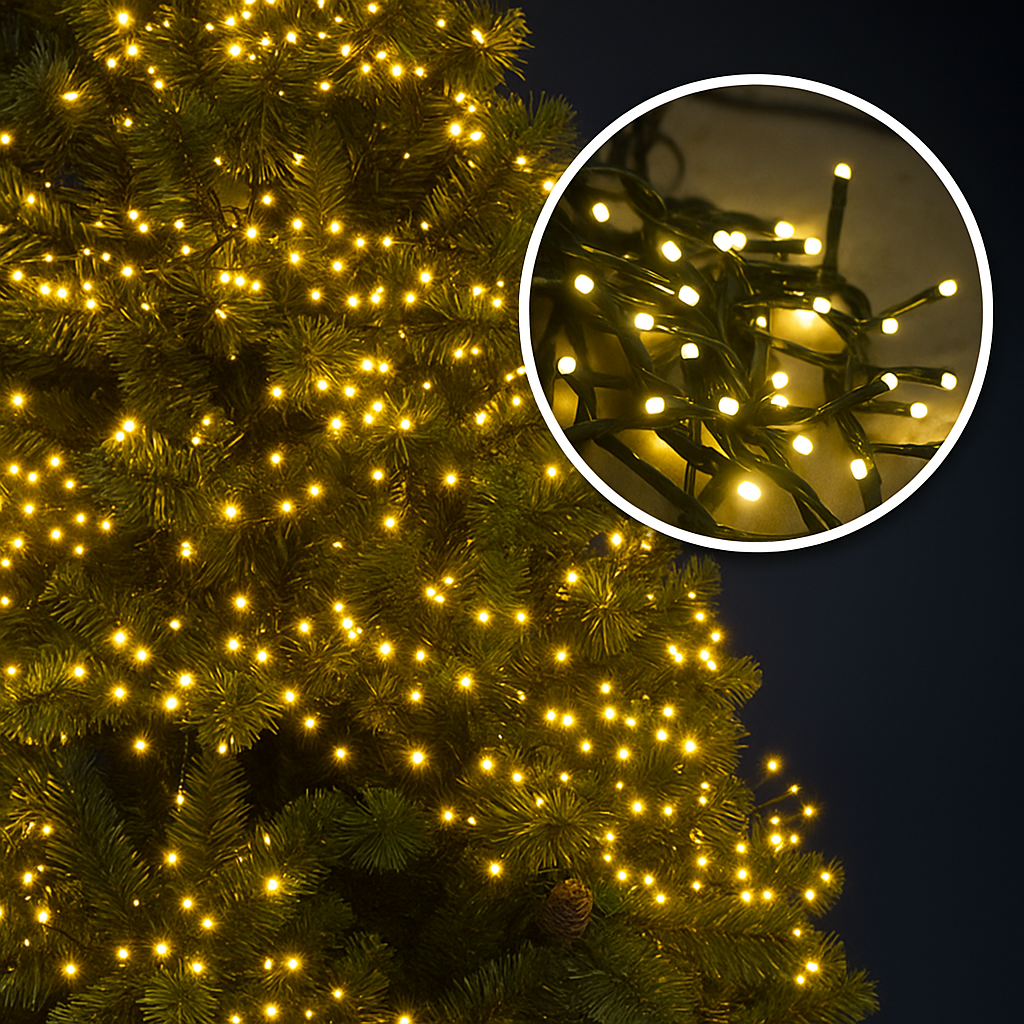 Novogodišnje sijalice za jelku - toplo bela 50m i 100m