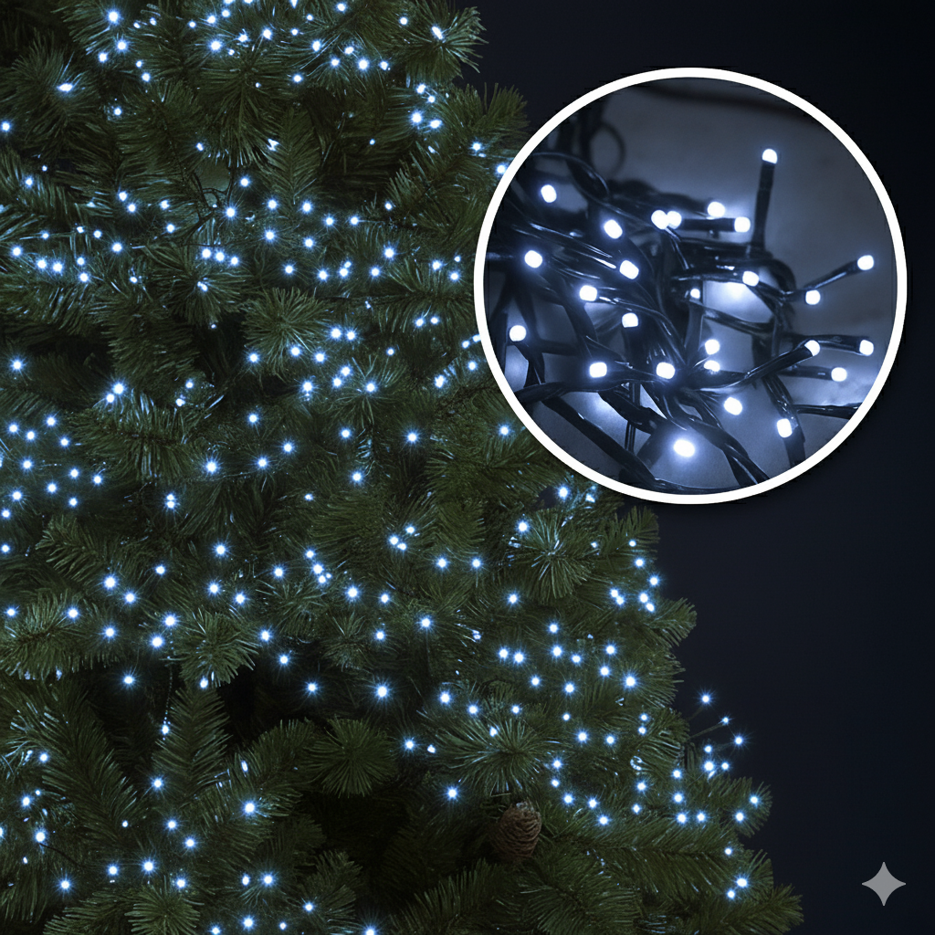 Novogodišnje sijalice za jelku - hladno bela 50m i 100m