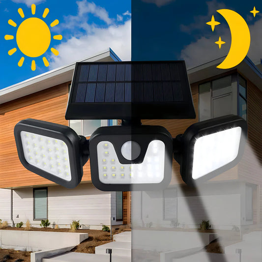 Trostrani solarni LED reflektor, Solarni LED reflektor 15W DMD sa senzorom