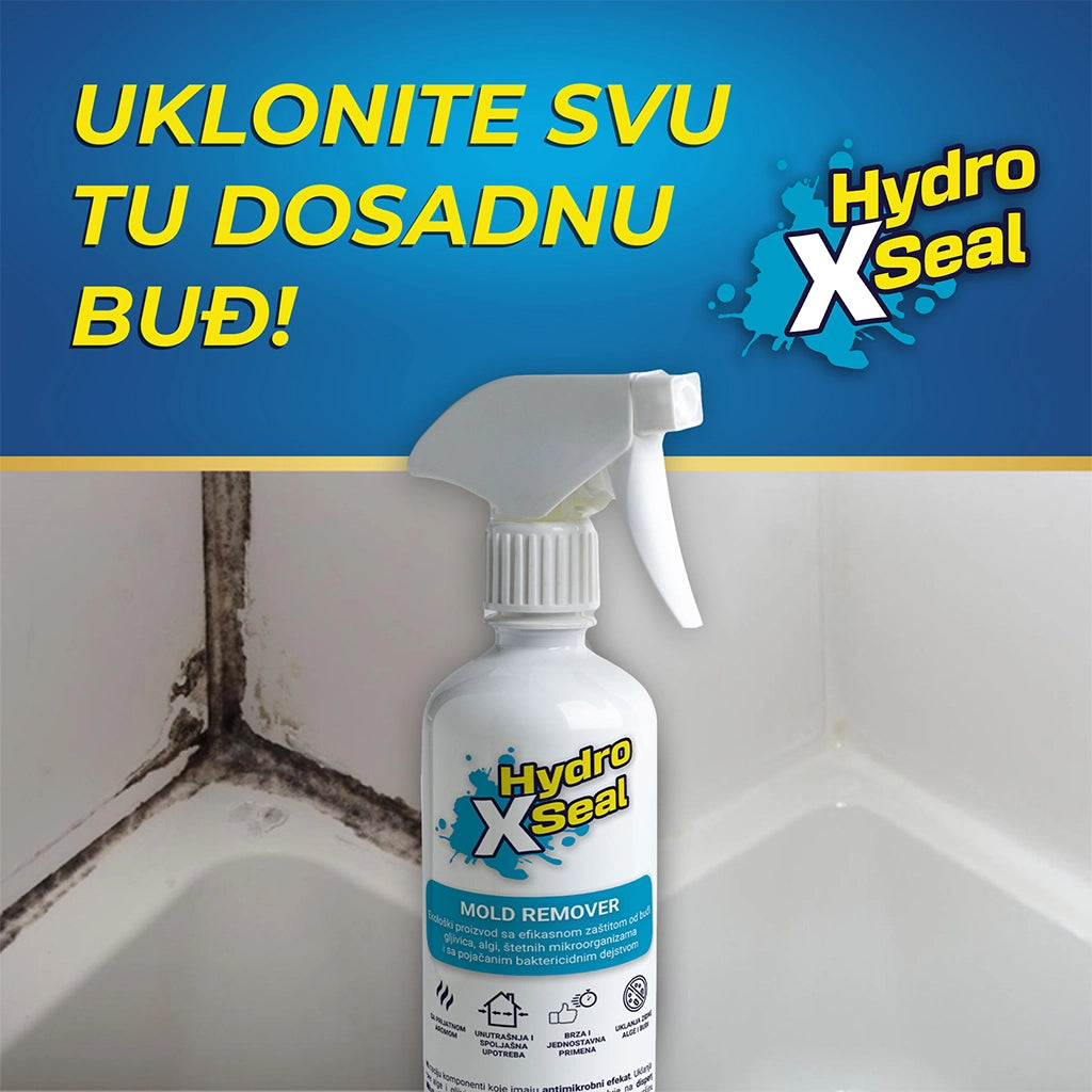 HydroXseal mold remover, Sprej protiv buđi, Sredstvo za uklanjanje buđi na zidovima - 1+1 GRATIS